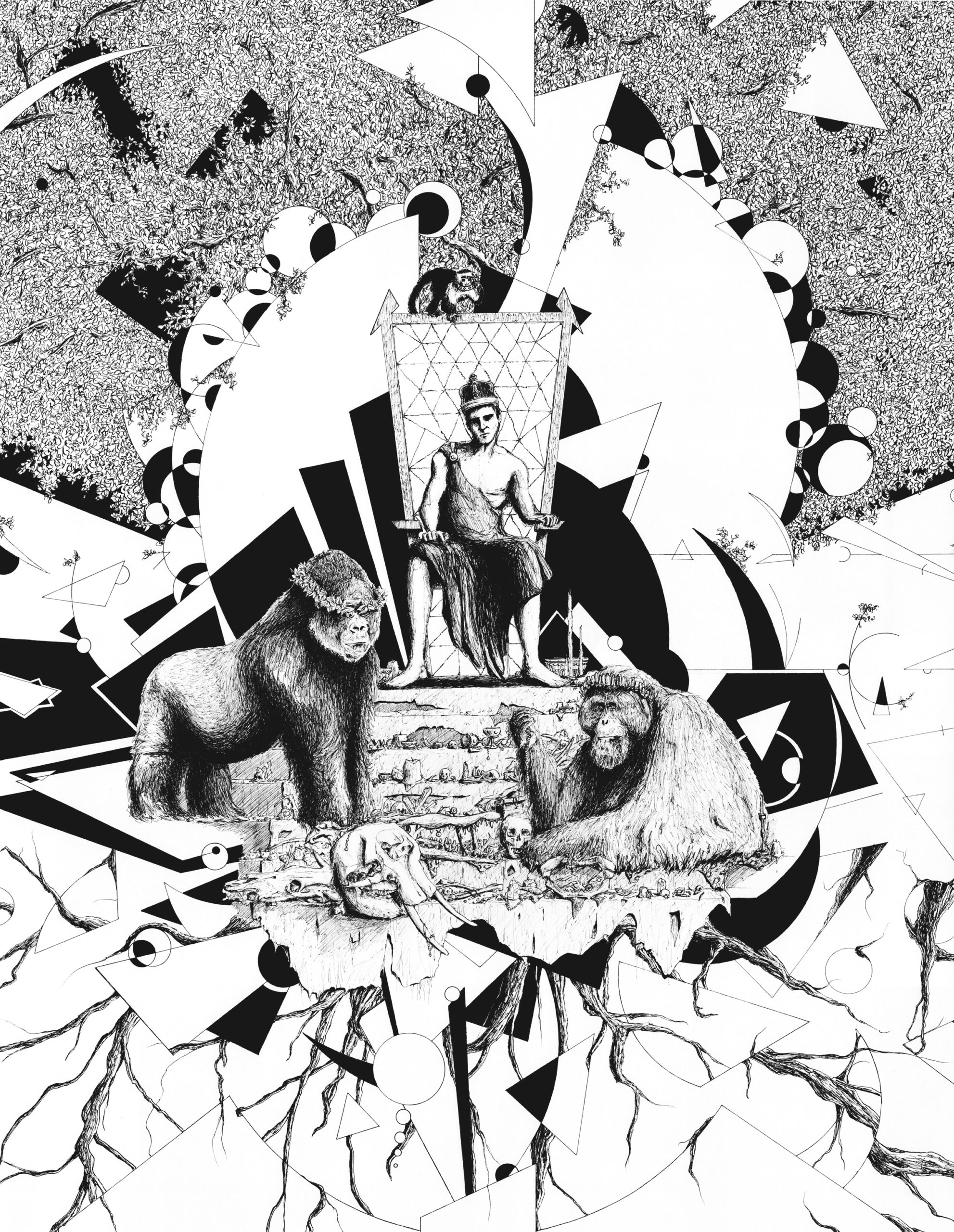 "L'Empereur", dessin réalisé par Christophe Moulinier, artiste dessinateur