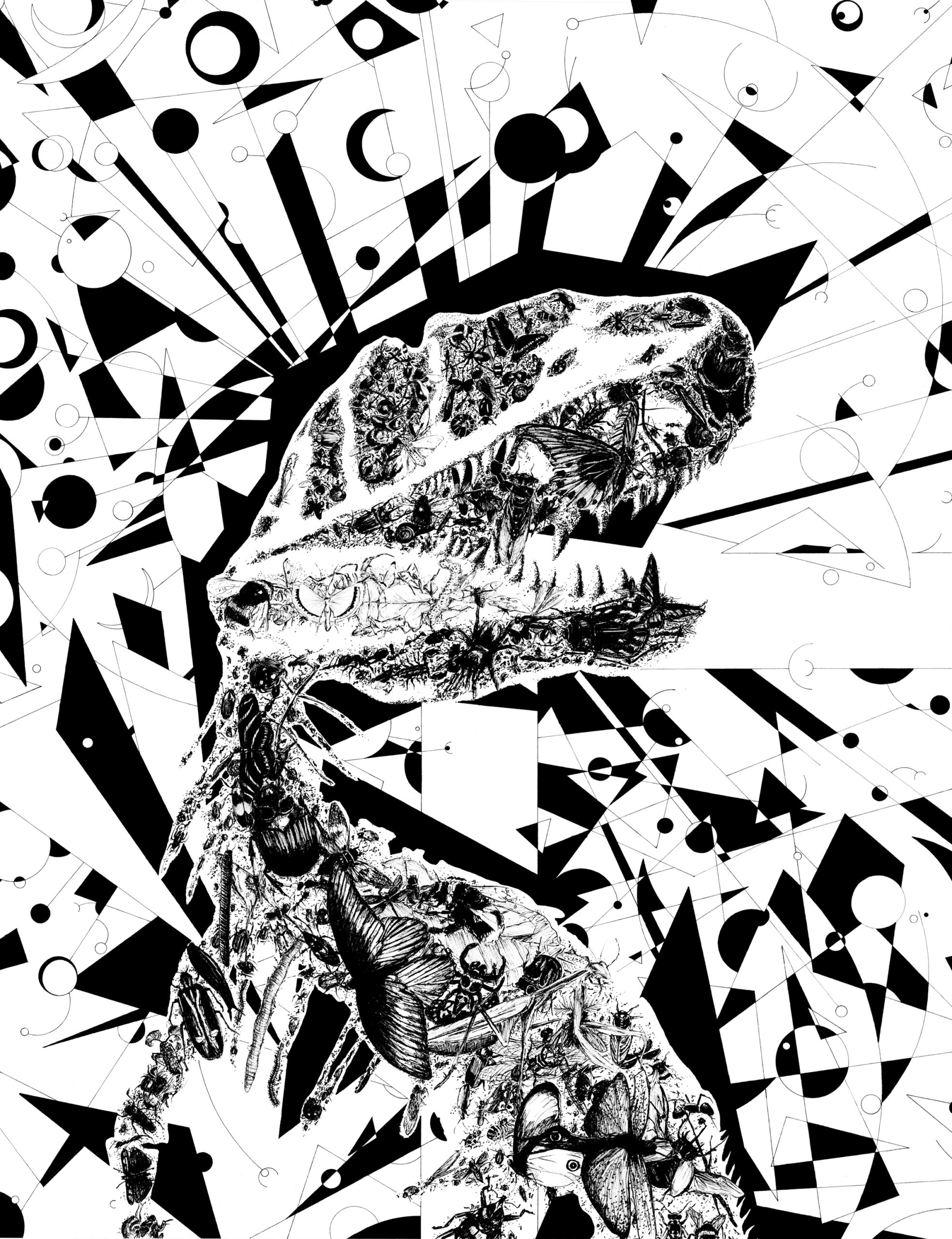 "Titans", dessin réalisé par Christophe Moulinier, artiste dessinateur